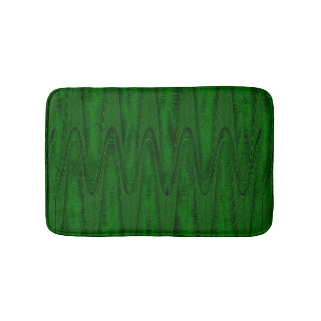 Hunter Green Design Bath Mat (Front)
