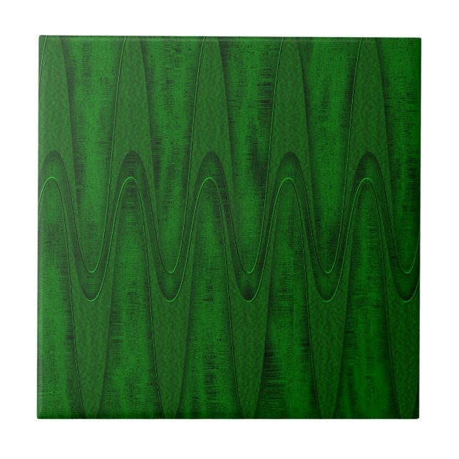 Hunter Green Design Ceramic Tile (Front)