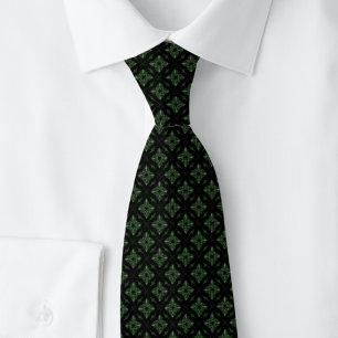 Hunter Green Diamond Starburst Tie