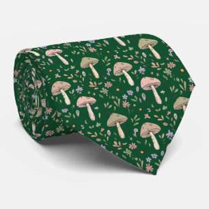 Hunter Green Fungi Groomsmen Wedding Gift Tie