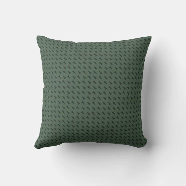 Hunter Green Geometric Throw Pillow (Back)