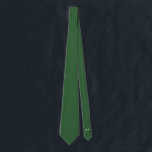 Hunter Green Groom and Groomsmen Initials Wedding Tie<br><div class="desc">Hunter Green ties for the groom and his groomsmen to match various wedding suites. Hidden on the back you can easily personalise the initials so there can be no mistaking who's tie belongs to who! The color and font of the initials and also the tie color can be changed if...</div>