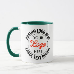 HUNTER GREEN Large Text Promotional Combo Logo Mug
