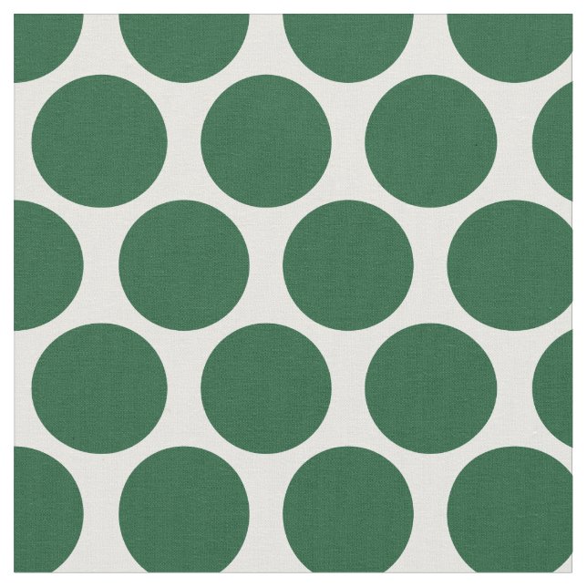 Hunter Green Mod Dots Fabric (Close Up)