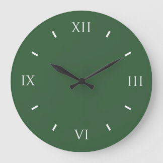 Hunter Green Modern Colour Matching Large Clock