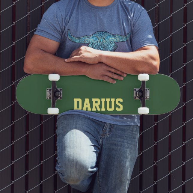 Hunter Green Modern Name | Classic Trendy  Skateboard (Outdoor 3)
