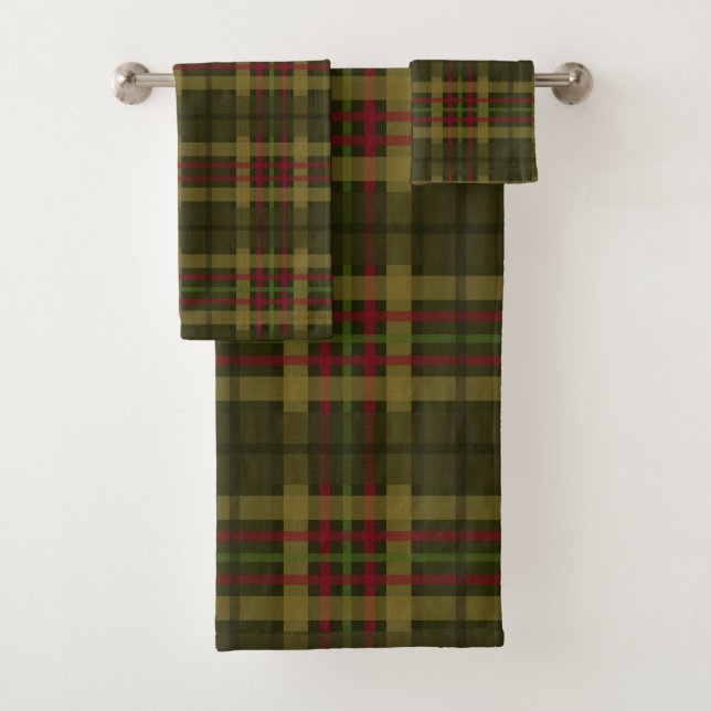 Hunter Green Plaid | Christmas Gifts Bath Towel Set (Insitu)