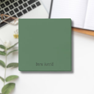Hunter Green Professional Minimalist Black Script Post-it Notes
