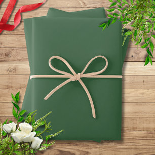 Hunter Green Solid Colour   Classic   Elegant Wrapping Paper Sheet