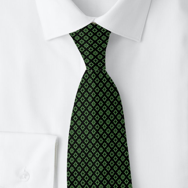 Hunter Green Tiny Starburst Tie (Creator Uploaded)