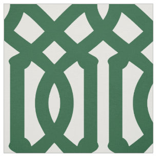 Hunter Green Trellis Large Scale Fabric