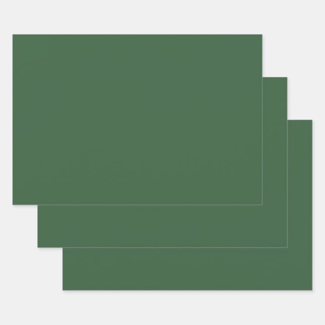 Hunter Green Wrapping Paper Sheet (Set)