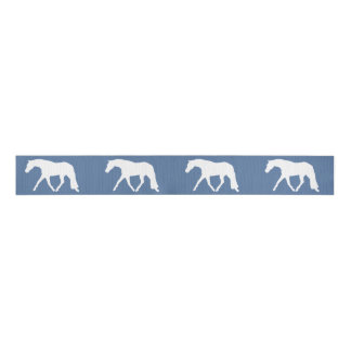 Hunter Horse Show Ribbon White Horses Grosgrain Ribbon
