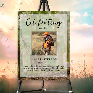 Hunter, Hunting Celebration of Life, Funeral Photo Poster