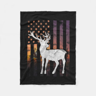 Hunter Hunting Hunt Deer Hunting Buck Elk American Fleece Blanket