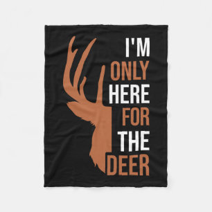 Hunter Hunting Hunt Deer Hunting Buck Elk Antlers Fleece Blanket