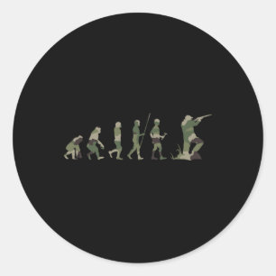 Hunter Hunting Hunt Deer Hunting Buck Elk Camo Cam Classic Round Sticker