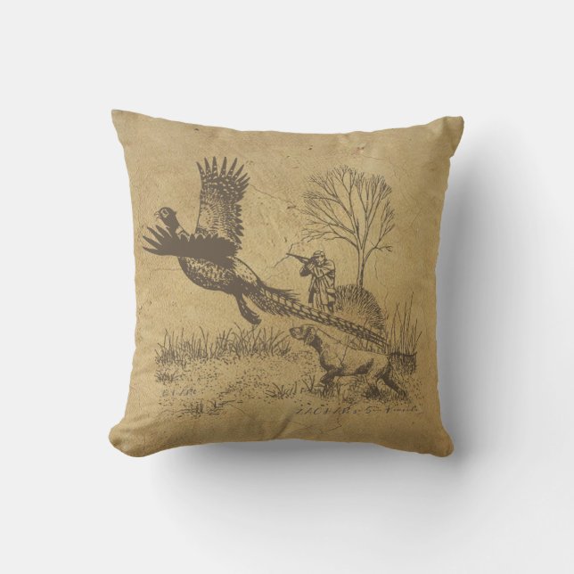 Hunter (Hunting with GSP)  Cushion (Front)