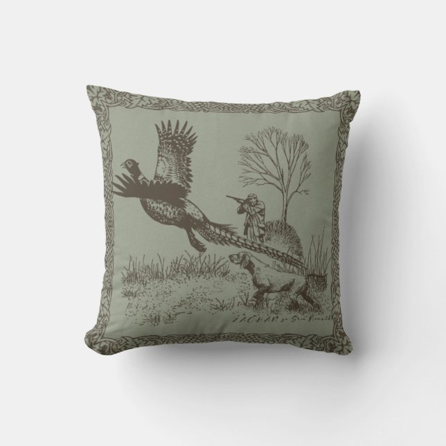 Hunter (Hunting with GSP) Cushion (Front)