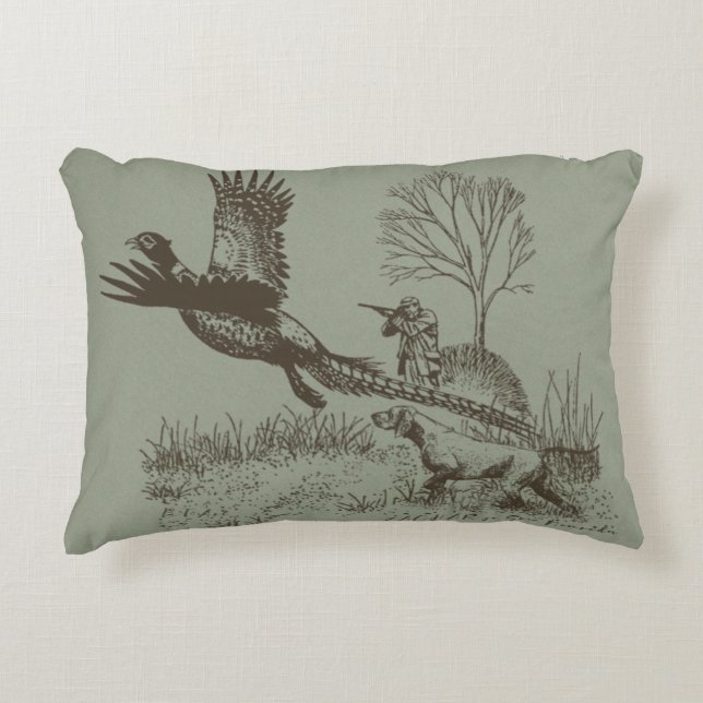 Hunter (Hunting with GSP)   Decorative Cushion (Front)