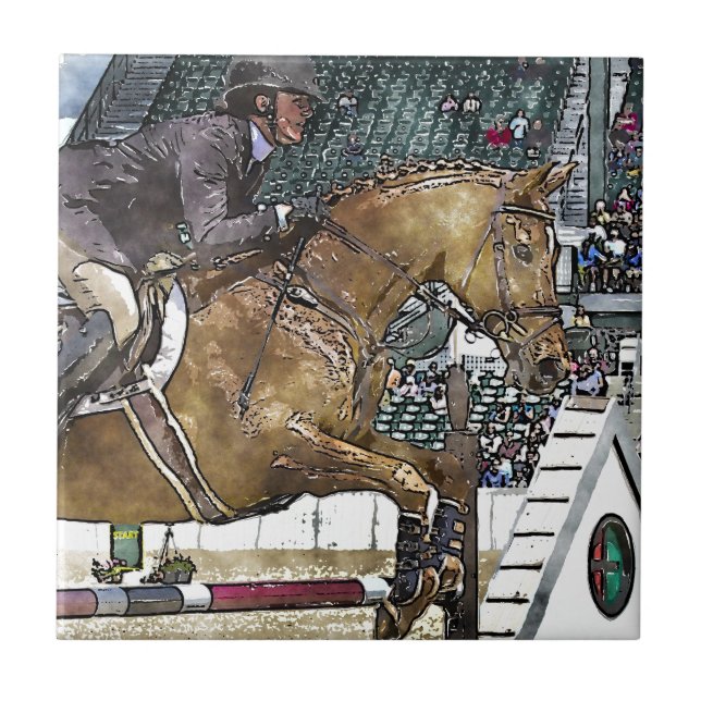 Hunter Jumper Ceramic Tile (Front)