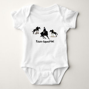 Hunter Jumper Equestrian Horse Baby Bodysuit