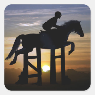 Hunter Jumper Horse and Rider Stickers