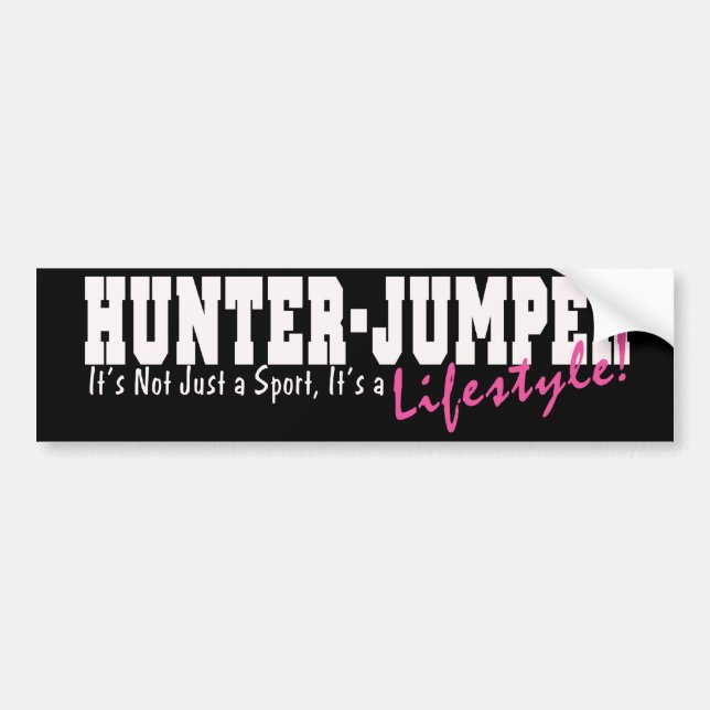Hunter Jumper Horse Bumper Sticker (Front)