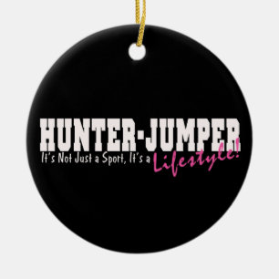 Hunter Jumper Horse Ceramic Tree Decoration