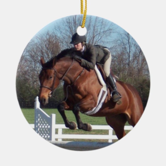Hunter Jumper Horse Ornament (Front)