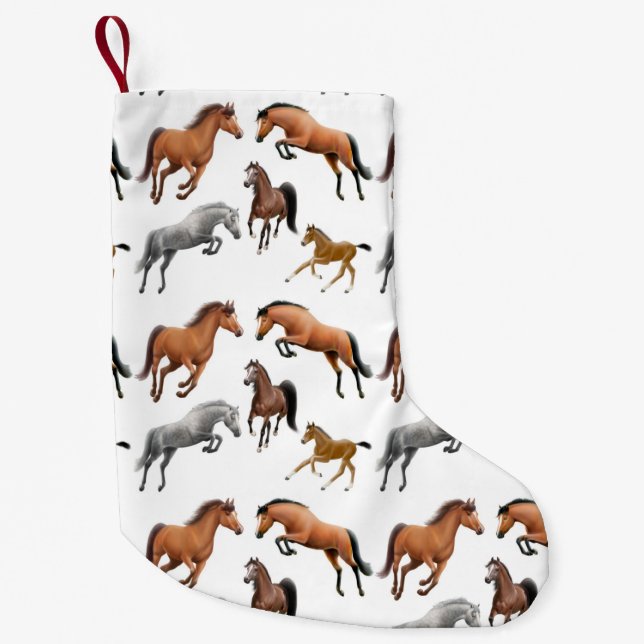 Hunter Jumper Horses Christmas Stocking (Front)
