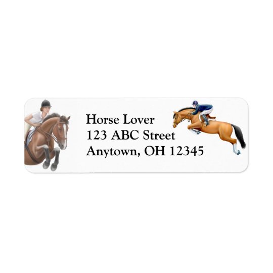Hunter Jumper Show Horse Label Return Address Label