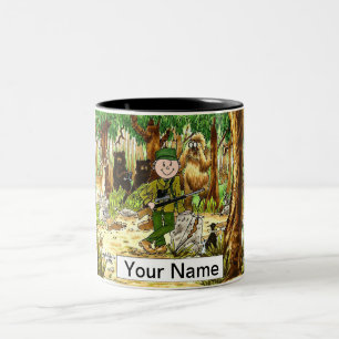Hunter - Male Cartoon by PrintedPerfection.com Two-Tone Coffee Mug