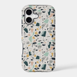 Hunter Mint Green Pink and Gold Speckled Terrazzo