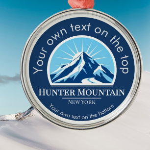 Hunter Mountain New York ski medal Metal Ornament