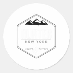 Hunter Mountain Ny Snowboard T Classic Round Sticker