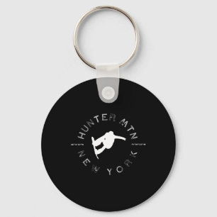 Hunter Mountain Ny Vintage Retro Snowboarding Key Ring