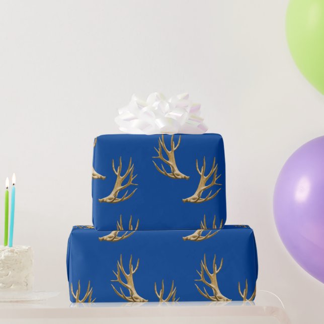 Hunter Outdoorsman Antler Pattern Party Gift Wrap (Party Gifts)