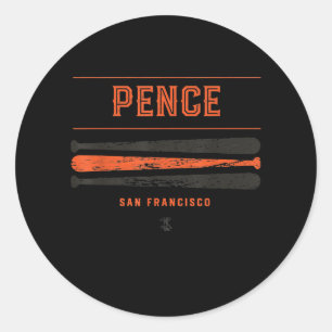 Hunter Pence Vintage Baseball Bat Gameday Classic Round Sticker