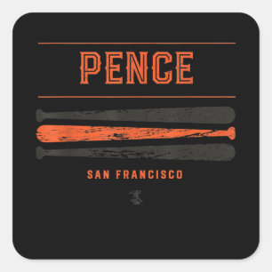 Hunter Pence Vintage Baseball Bat Gameday Square Sticker