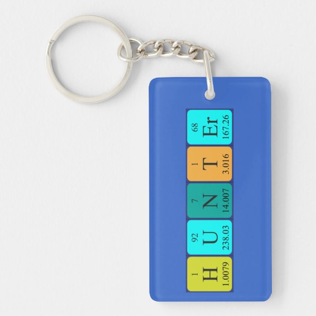 Hunter periodic table name keyring (Front)