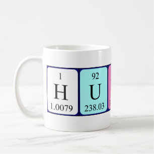 Hunter periodic table name mug