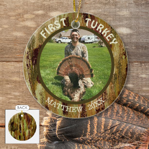 Hunter Photo FIRST TURKEY Hunting Camouflage Ceramic Ornament