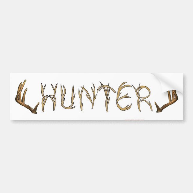 Hunter rack bumper sticker (Front)