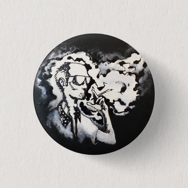 Hunter S. Thompson 3 Cm Round Badge (Front)