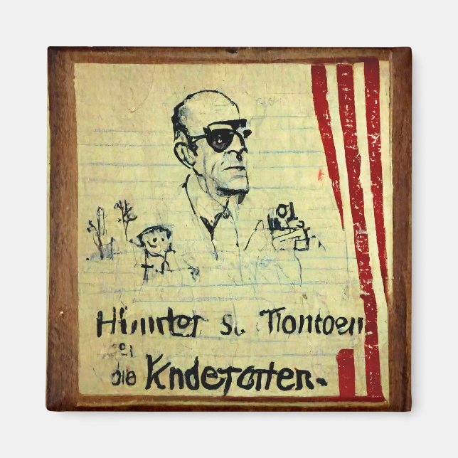 Hunter S. Thompson Kindergarten Magnet (Front)