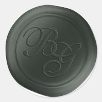 Hunter Script Double Monogram Wax Seal Stickers