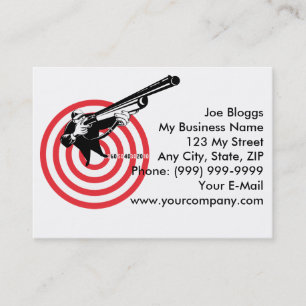 Hunter shooter aiming shotgun rifle business card