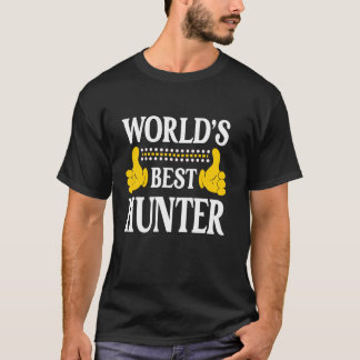 Hunter Surname Team Family Last Name World's Best  T-Shirt