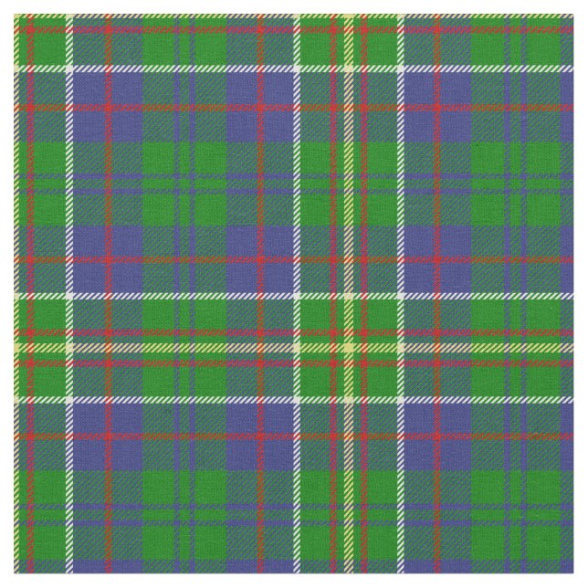 Hunter Tartan Print Fabric (Close Up)